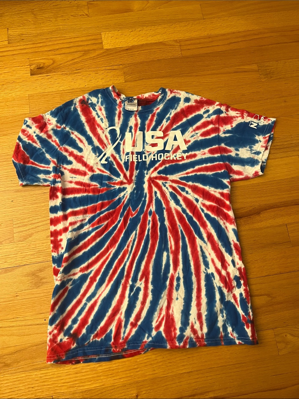 USA Field Hockey Women’s  Tie-Dye T-Shirt - Red, White & Blue